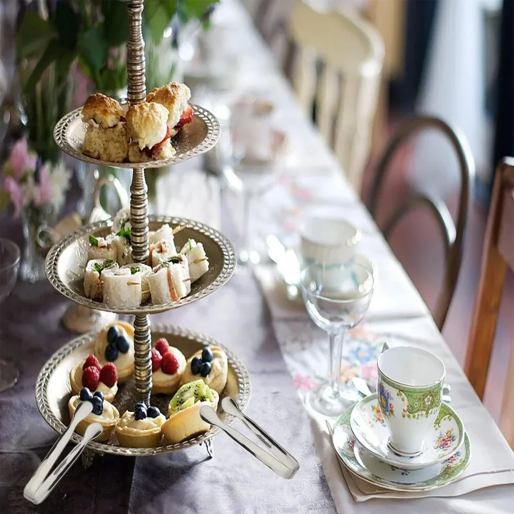 6PCS Ice Tongs Mini Sugar Tongs 4.25Inch Stainless Steel Small Serving Tong, Tin - Picture 6 of 7